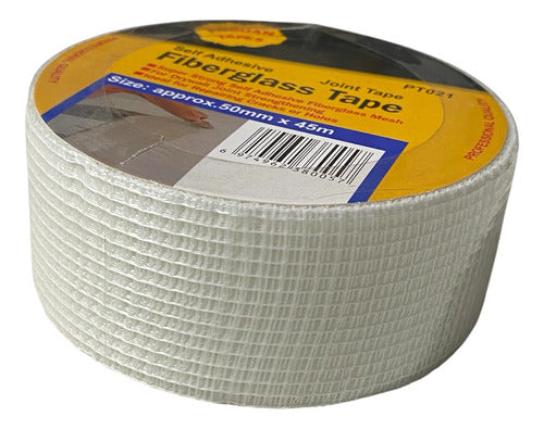 Cinta De Fibra Junta De Pared Adhesiva Extra Fuerte 50mmx45m