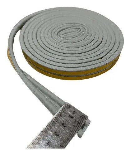 Burlete Perfil P Aislante Térmico Puertas, Ventanas 6m Heavy Gris