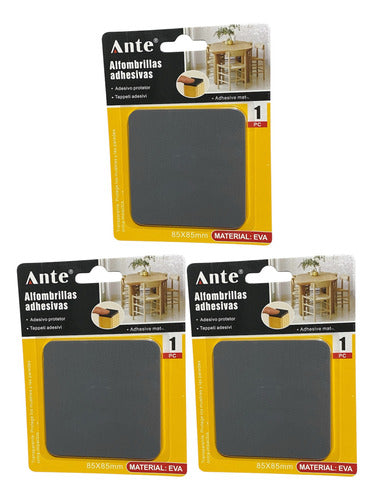 Alfombrillas Adhesiva 85mm Grisc Protectora Tope Mesa Pack3