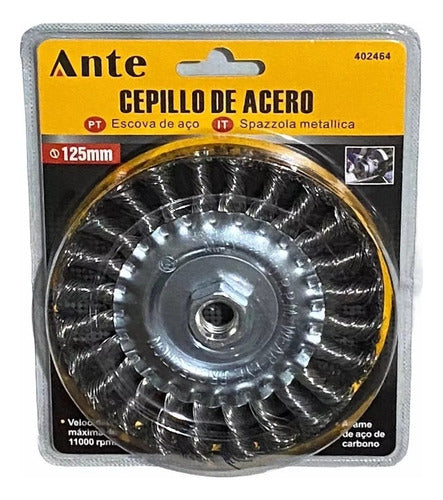 Cepillo De Acero Al Carbono 125mm 11000 Rpm Pack 3