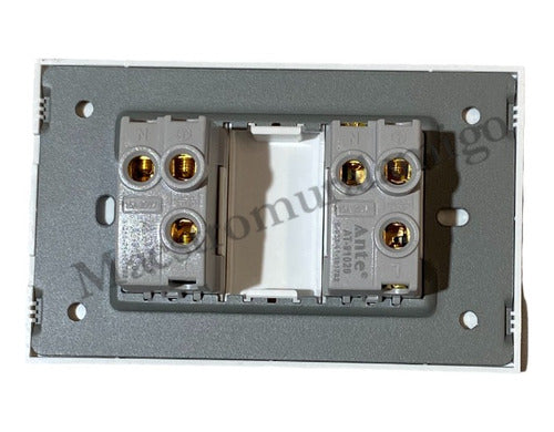 Tomacorriente Doble 9/12 16a 250v Certificad C Fuego D Pack3 Dorado