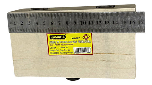 Juego De 6 Brocas Fresas Madera Router 6.35mm 1/4 Pro