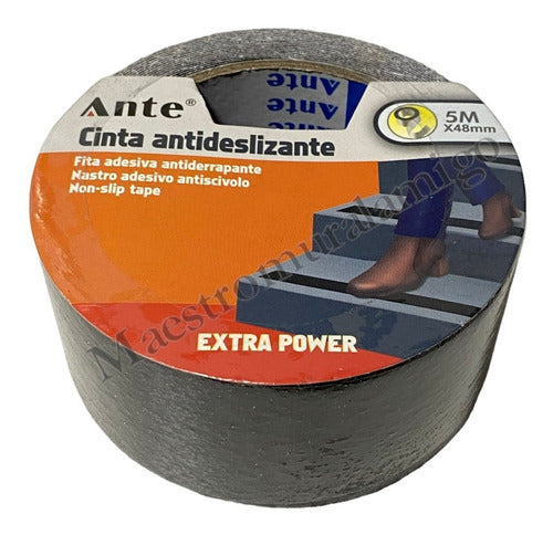 Cinta Antideslizante Negra 5mx48mm Escaleras, Piscinas Baños Negro