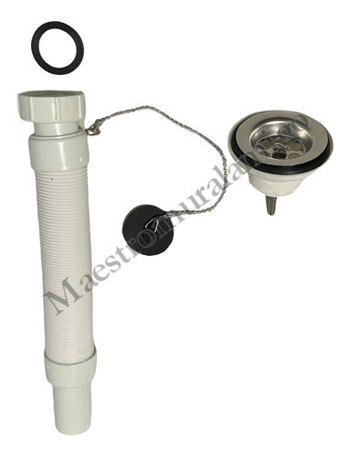 Tuberia De Desague Flexible 1 1/4 Extensible 27cm-77cm Full