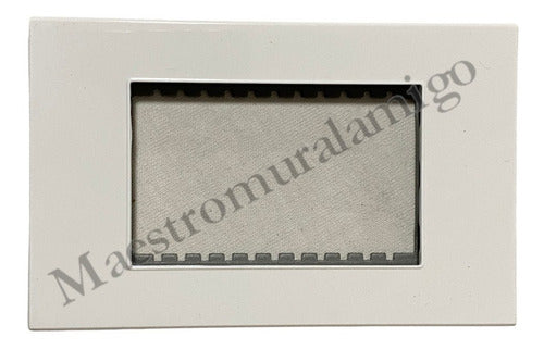 Placa Triple Modulo Soporte Tomacorriente Interruptor Pack3