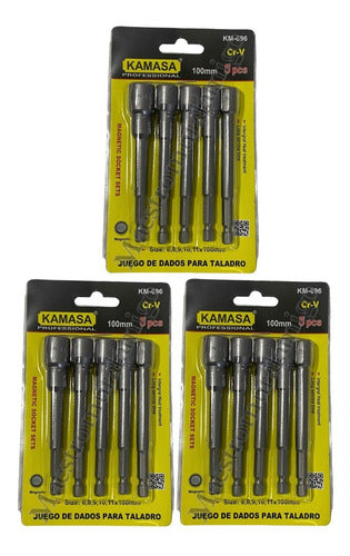Set 5 Adaptadores Punta Magnética Kit 100mm Pro (pack3)