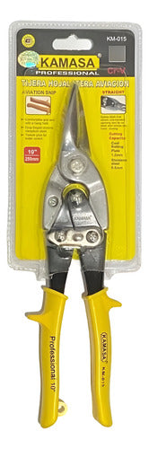 Tijera Corta Lata Aviador De 10 Professional Mango Ergonomi Amarillo