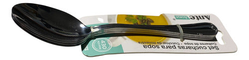 Set 3 Cucharas Para Sopa 100% Acero Inoxidable Nivel 430 Plateado