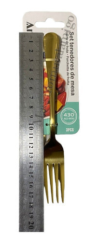 Set 3 Tenedores De Mesa 100% Acero Inoxidable N430 D (pack3)
