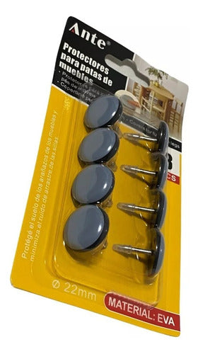 Protector Con Clavo 8pcs De Eva 22mm Para Patas De Muebles