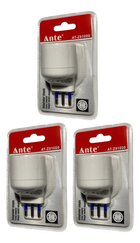 Adaptador Simple 10a 250v 1500w Certificado Premium Pack3