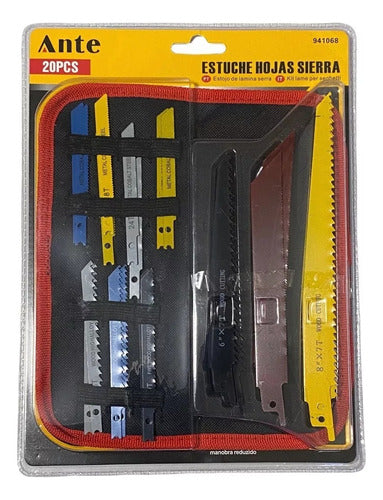 Set De Hojas Sierra Caladora 20pzs Madera Y Metal + Estuche