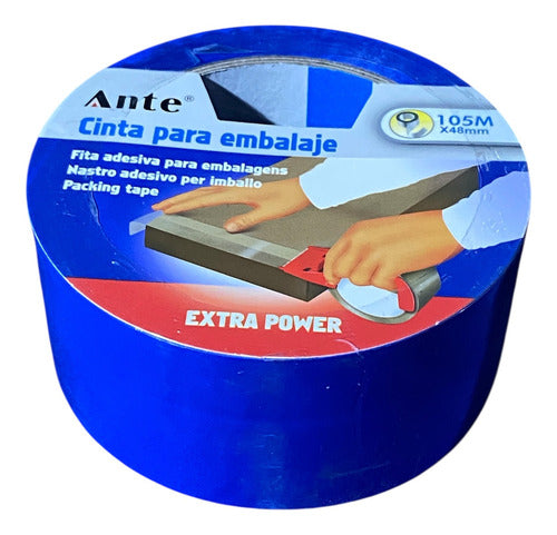Cinta De Embalaje Azul / Huincha De Embalaje Azul 105mx48mm