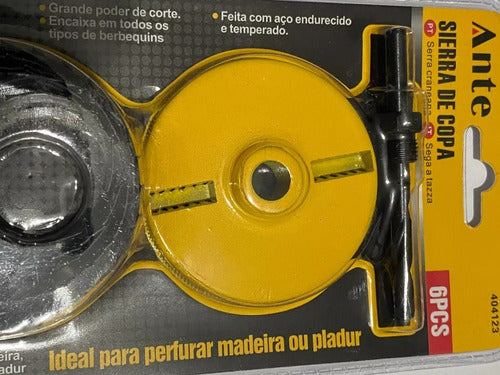 Sierra Copa Set 6pcs Sierras Acero Endurecido Temperado