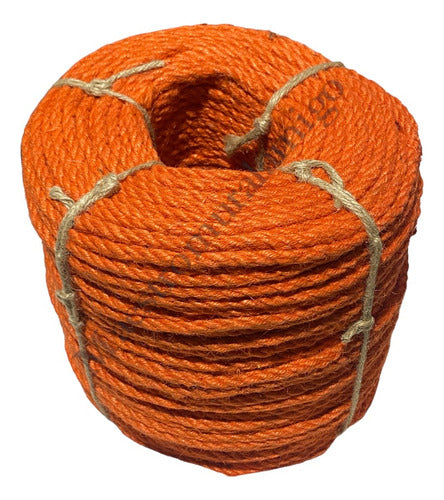 Cuerda Cañamo Naranjo Organico, Yute, Soga De 6mm X 10m