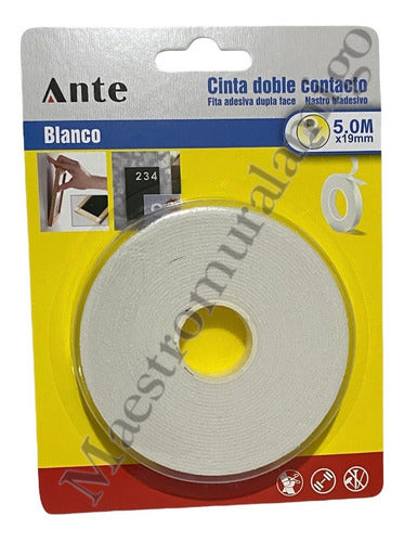 Cinta Doble Faz Contacto 5mx19mm (pack 6 Huinchas) Ex-fuerte