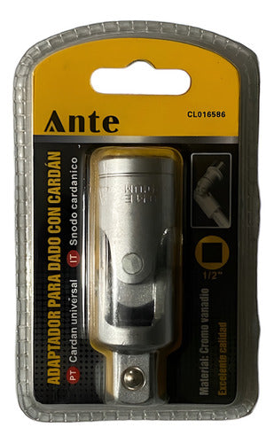 Llave Articulacion Universal Cardan 1/2 Cromovanadio Premium Plateado