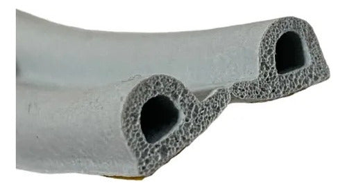 Burlete Perfil P Aislante Térmico Puertas, Ventanas 6m Heavy Gris
