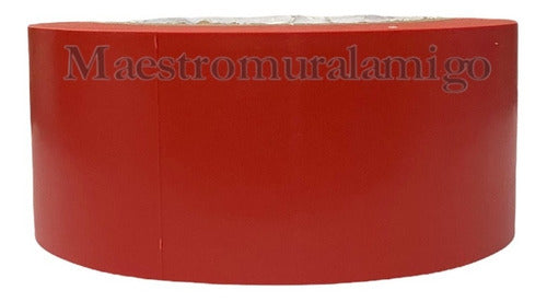 Cinta Delimitadora Peligro Rojo Adhesiva 30mx48mm Ex-fuerte Rojo Llano