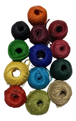 Ovillo De Cuerda De Cañamo Yute Organico Color 3mm (pack 10)