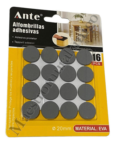 Alfombrillas Adhesiva 20mm Gris Protectora Tope Patas Silla