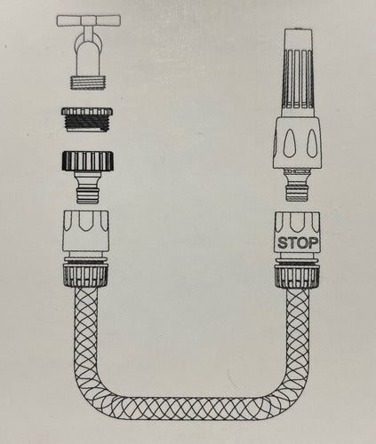 Conector Acople Rápido Manguera De 1/2 Super Premium Docena Verde Oscuro