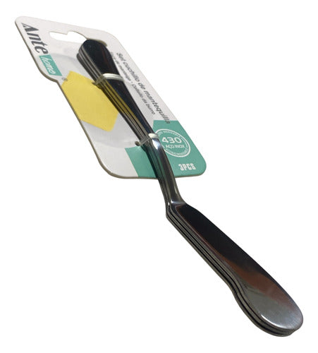 Set 3 Cuchillos Para Mantequilla 100% Acero Inoxidable 430 Plateado