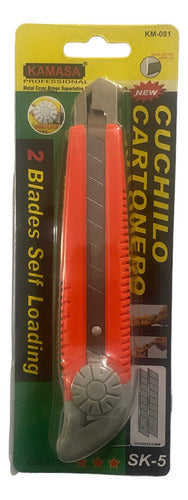 Corta Carton Exacto Cuchillo Cartonero + 2 Repuesto Pack3