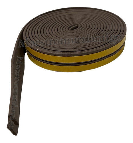 Burlete Perfil I Aislante Kf Térmico Puerta Ventana 6mx9x2mm Café