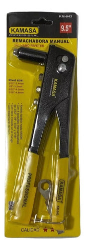 Remachadora Pop Manual 9.5 + Llave + 4 Boquillas Pro Pack2 4