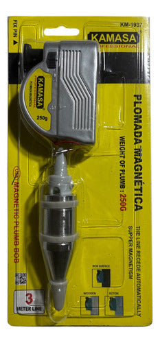 Plomada Plomo Automática Magnética 3 Metros 250g Imantada