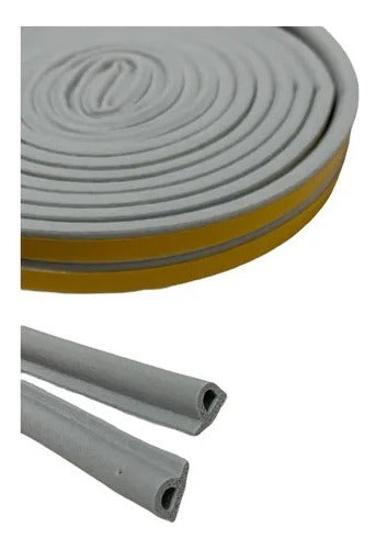 Burlete Perfil P Aislante Térmico Puertas, Ventanas 6m Heavy Gris