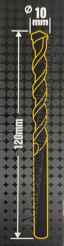 Broca Para Hormigon Concreto 10mm Punta Car. Tungsteno Pack3