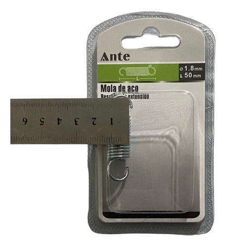 Resorte De Tensión 1.8mmx50mm De Acero Cincado (pack 3)