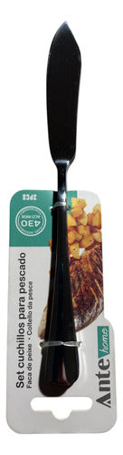 Set 3 Cuchillos Para Pescado 100% Acero Inoxidable 430 Pack3 Plateado