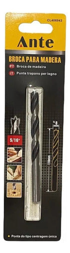 Broca Para Madera 8mm Punta De Carburo De Tungsteno (pack 3)