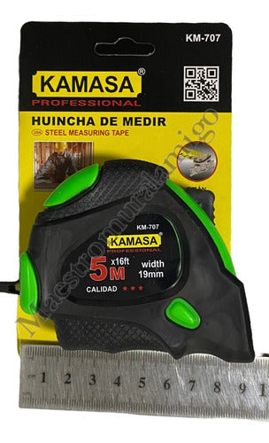Huincha Cinta Para Medir 5m X 19mm De Goma Gancho Iman Pack3