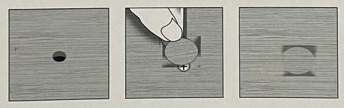 Tapa Adhesiva Para Tornillos 13 Mm De Pvc Color Madera 30pcs