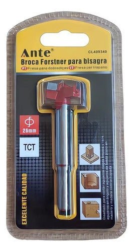 Broca Forstner 26mm Para Madera Bisagra Puerta Mueble Cocina
