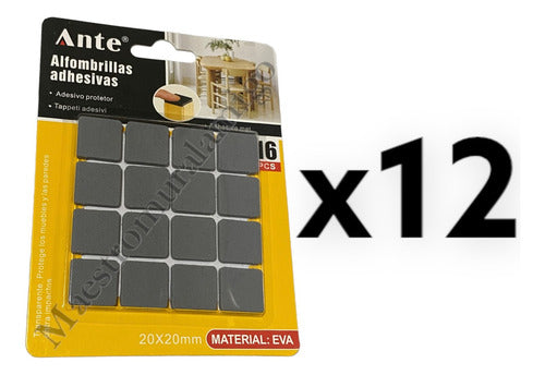 Alfombrillas Adhesiva 20mm Grisc Protector Silla Mesa Docena