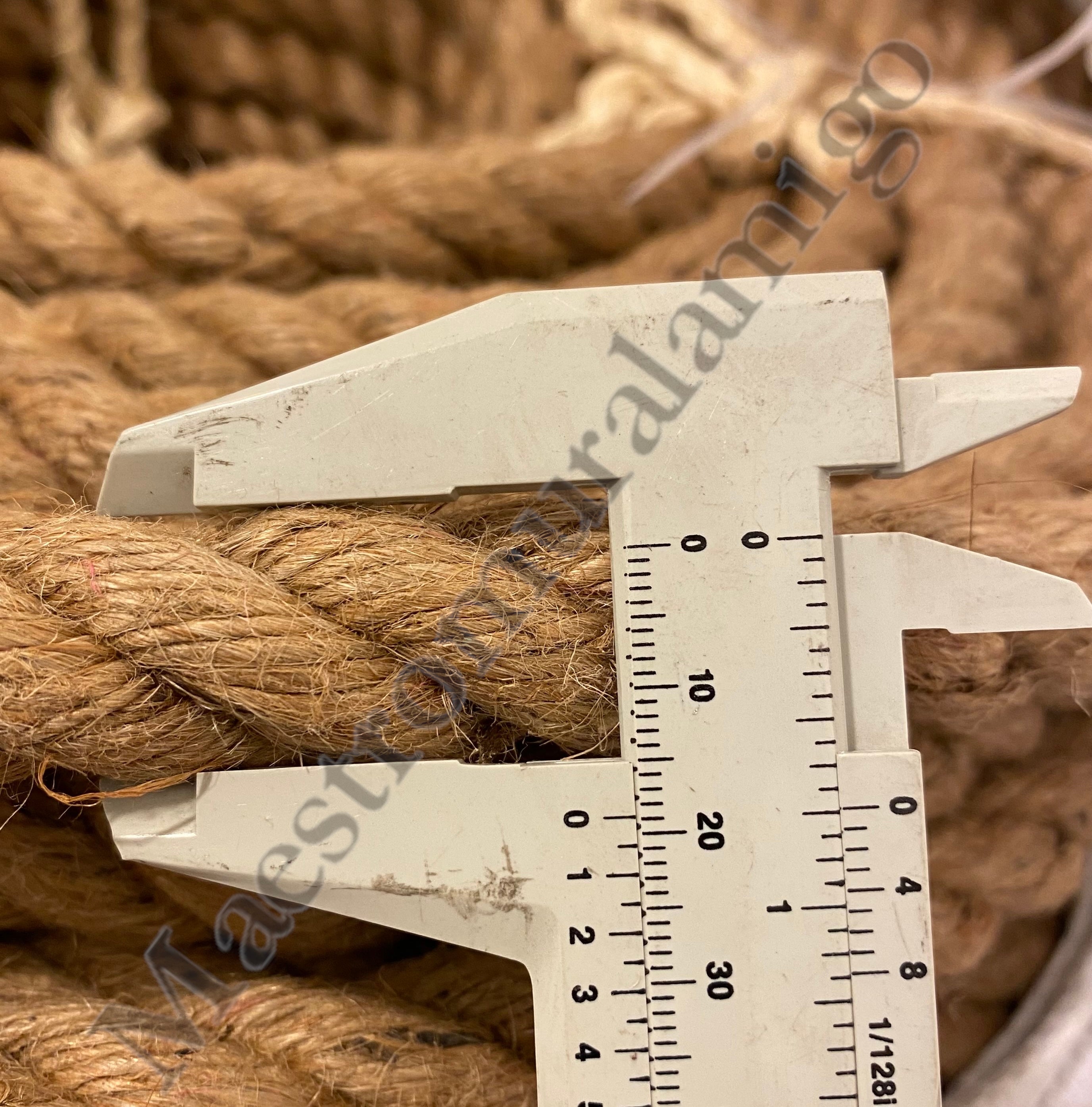 Cuerda De Cañamo Organico, Yute o Soga De 19mm x 60m Premium